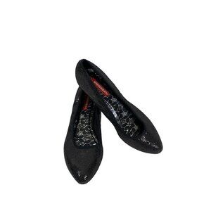 Unionbay Women's Black Glitter Mini Heels